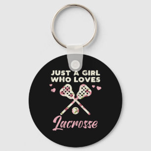 Porte-clés Juste Une Fille Qui Aime Lacrosse Lax Joueur Goali