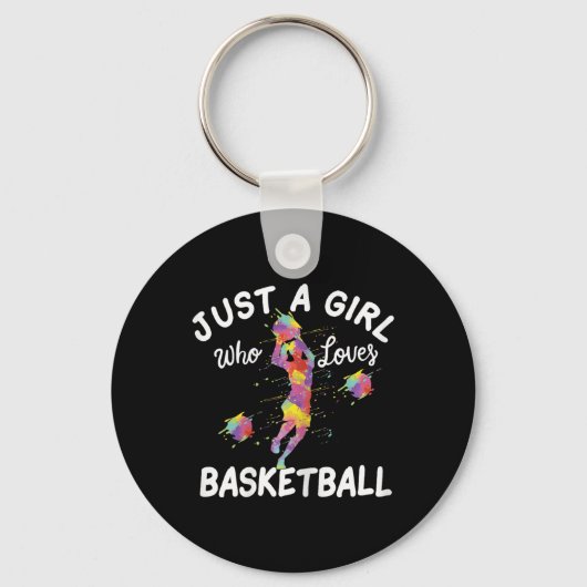 Porte-clés Juste Une Fille Qui Aime Le Basket-Ball (Recto)