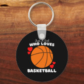 Porte-clés Juste Une Fille Qui Aime Le Basketball - Mignonnes (Recto)