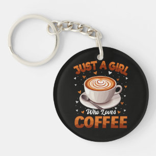 Porte-clés Juste Une Fille Qui Aime Le Café