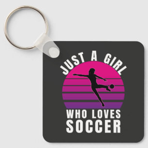 Porte-clés Juste une fille qui aime le football