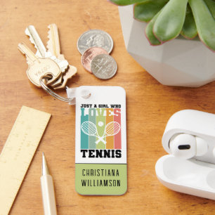 Porte-clés Juste une fille qui aime le tennis Cadeau du jou