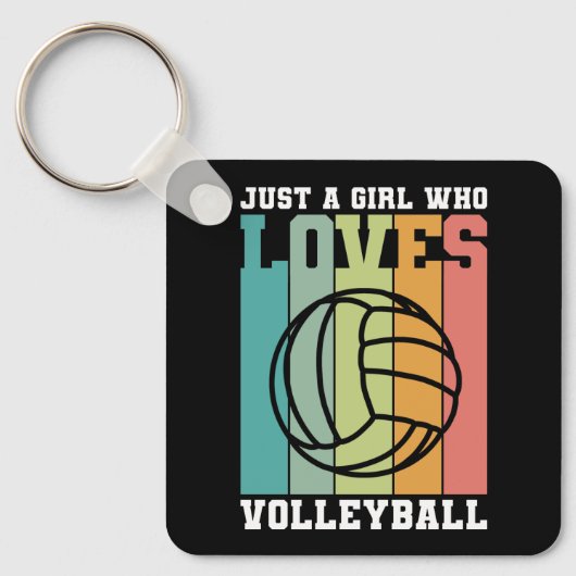 Porte-clés Juste une fille qui aime le volleyball (Recto)