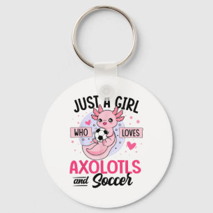 Porte-clés Juste une fille qui aime les axolotls et le footba