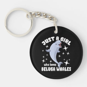 Porte-clés Juste une fille qui aime les baleines blanches
