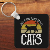 Porte-clés Juste Une Fille Qui Aime Les Chats (Recto)