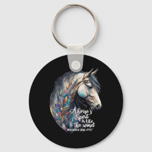 Porte-clés Juste Une Fille Qui Aime Les Chevaux Co. Femmes No