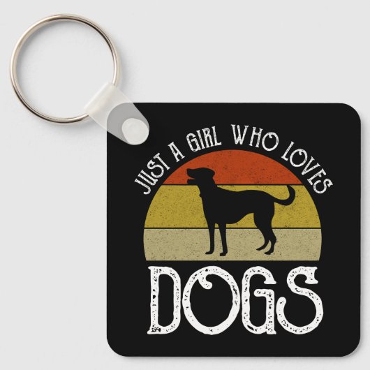 Porte-clés Juste Une Fille Qui Aime Les Chiens (Recto)