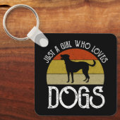 Porte-clés Juste Une Fille Qui Aime Les Chiens (Recto)