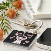 Porte-clés Juste Une Fille Qui Aime Les Cochons (Devant Droit)