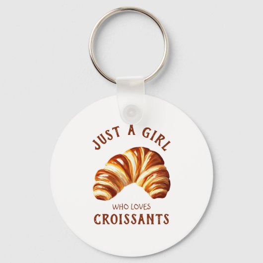Porte-clés Juste une fille qui aime les croissants (Recto)