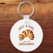 Porte-clés Juste une fille qui aime les croissants (Recto)