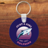 Porte-clés Juste Une Fille Qui Aime Les Dauphins (Verso)