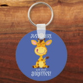 Porte-clés Juste Une Fille Qui Aime Les Giraffes ! (Recto)