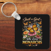 Porte-clés Juste une fille qui aime les monarques (Recto)