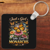 Porte-clés Juste une fille qui aime les monarques (Verso)