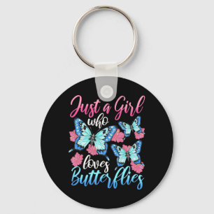 Porte-clés Juste Une Fille Qui Aime Les Papillons