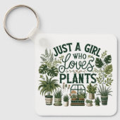 Porte-clés Juste une fille qui aime les Plantes (Recto)