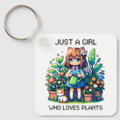 Porte-clés Juste une fille qui aime les Plantes (Recto)