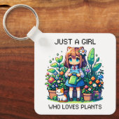 Porte-clés Juste une fille qui aime les Plantes (Recto)