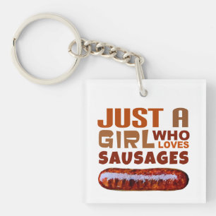 Porte-clés Juste une fille qui aime les saucisses