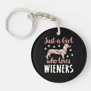 Porte-clés Juste une fille qui aime les Wieners