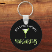 Porte-clés Juste une fille qui aime Margaritas (Recto)