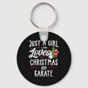 Porte-clés Juste Une Fille Qui Aime Noël Et Le Cadeau Karaté