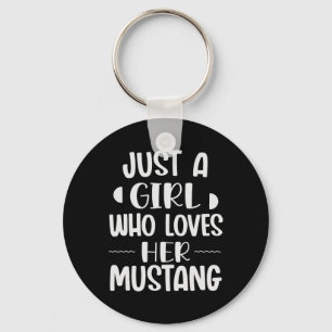 Porte-clés Juste Une Fille Qui Aime Ses Coureurs De Mustang H