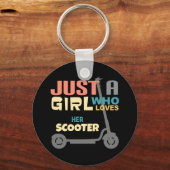 Porte-clés Juste une fille qui aime son scooter (Recto)