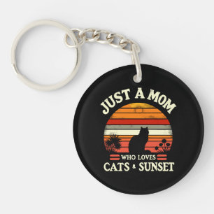 Porte-clés Juste une maman qui aime les chats