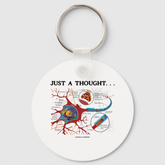 Porte-clés Juste Une Pensée... (Neuron / Synapse) (Recto)
