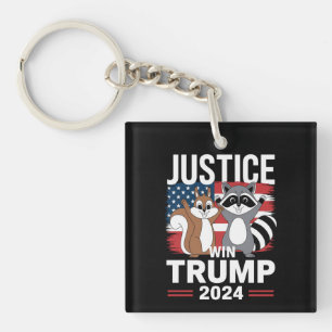 Porte-clés Justice pour Peanut Win Trump 2024
