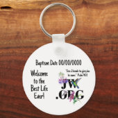 Porte-clés JW Personalized Baptism Porte - clé cadeau pour el (Verso)