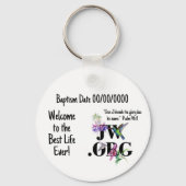 Porte-clés JW Personalized Baptism Porte - clé cadeau pour el (Verso)