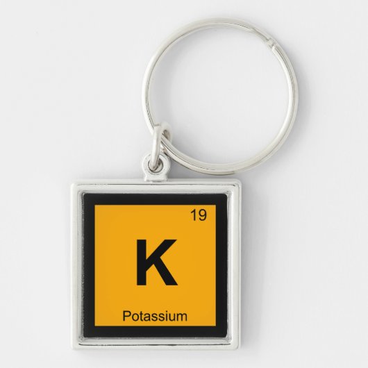 Porte-clés K - Chimie du potassium Symbole du tableau périodi (Devant)