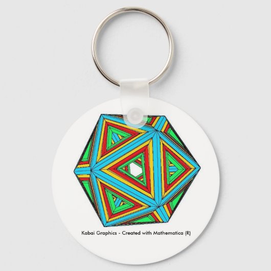 Porte-clés Kabai Graphics - Créé avec Mathematica (R) (Recto)