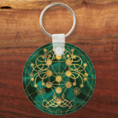 Porte-clés Kabbalah L'arbre de vie - Malachite (Recto)