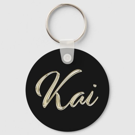 Porte-clés Kai Name whitegold Button (Recto)