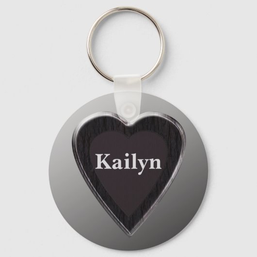 Porte-clés Kailyn Personalized Heart Keychain par 369MyName (Recto)
