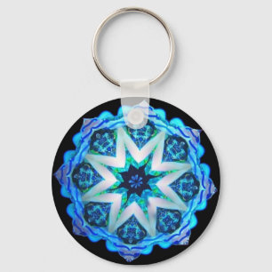 Porte-clés Kaleido-Étoile au néon bleue