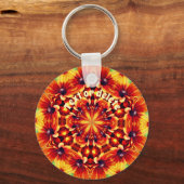 Porte-clés Kaleidoscope à fleur orange (Recto)