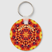 Porte-clés Kaleidoscope à fleur orange (Verso)
