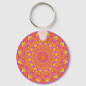 Porte-clés Kaleidoscope Abstrait psychédélique coloré (Verso)