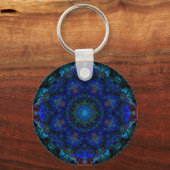 Porte-clés Kaleidoscope Bleu Bohème, (Recto)