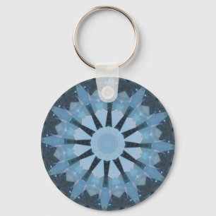 Porte-clés Kaléidoscope bleu vert