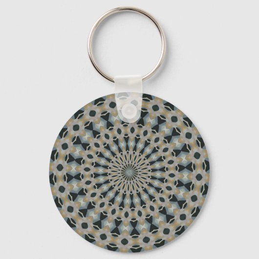 Porte-clés Kaléidoscope Camel et sarcelle (Recto)