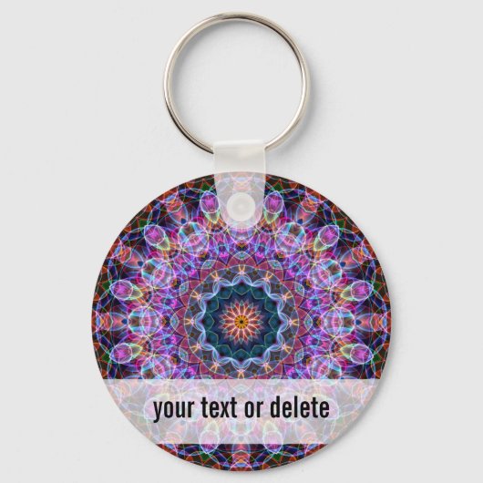 Porte-clés Kaléidoscope de Lotus pourpre (Recto)