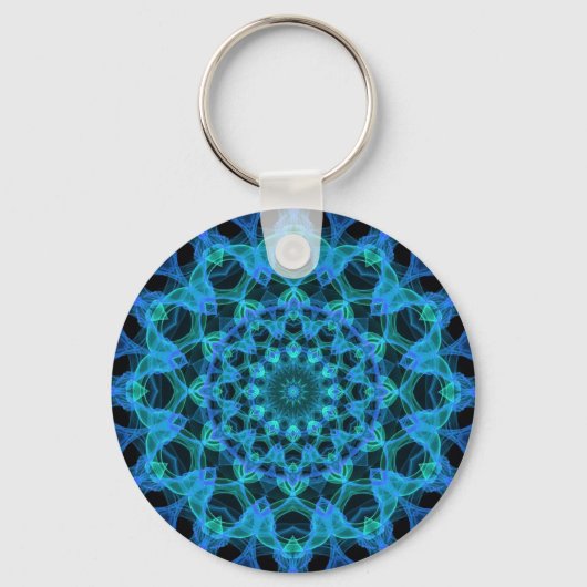 Porte-clés Kaleidoscope de méduses bleues (Recto)