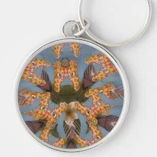 Porte-clés Kaleidoscope Giraffe Mandala : Safari Art Abstrait